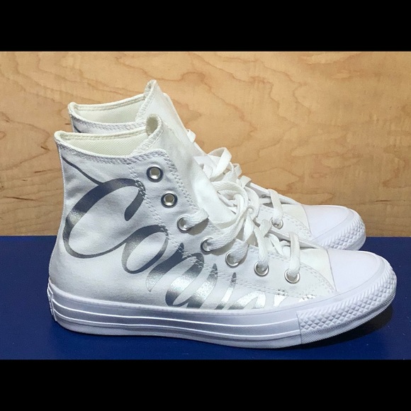 Converse Shoes - NEW Converse Chuck Taylor Hi Top Metallic Script